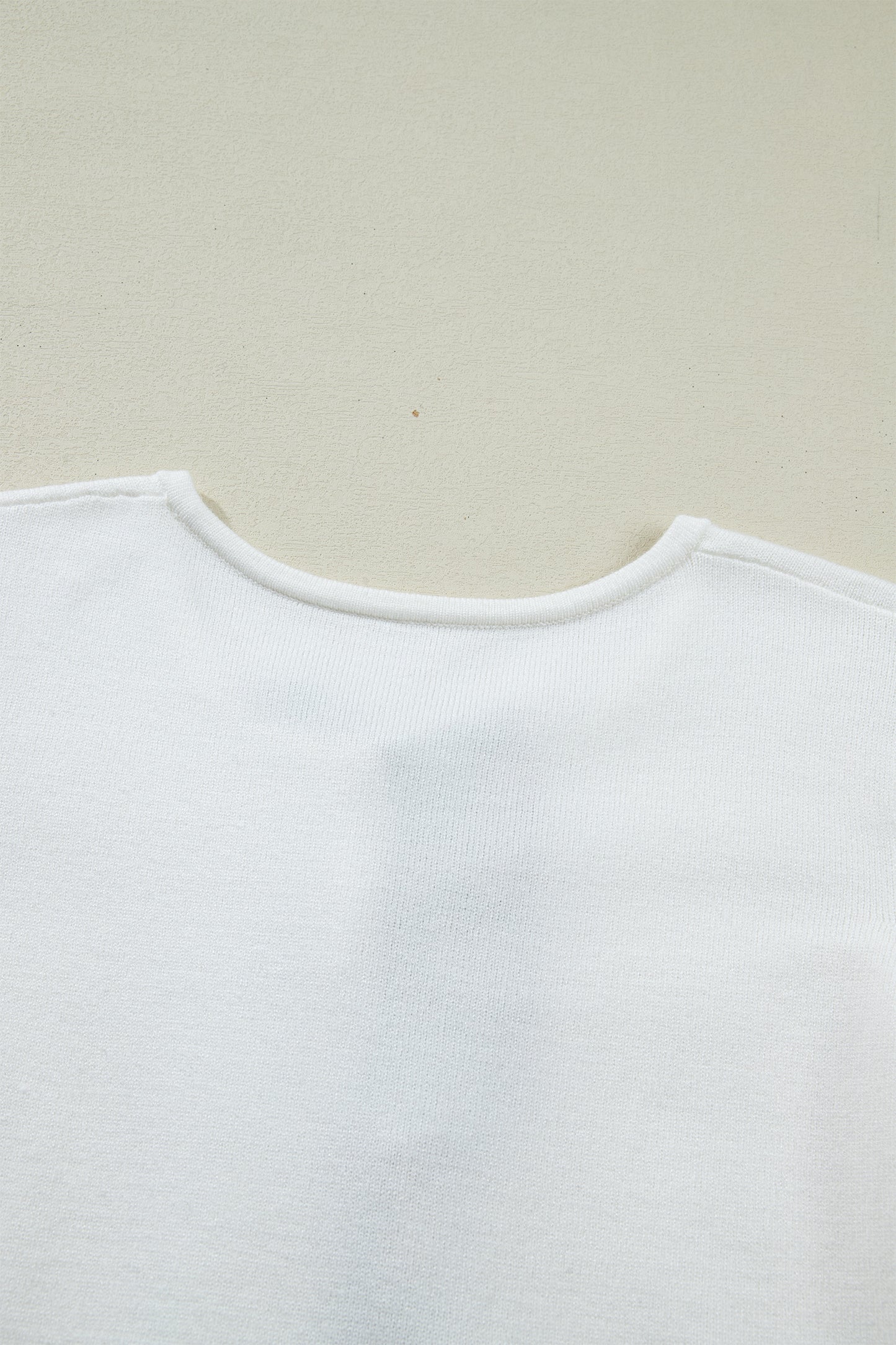 White Knitted Leopard Ruffle Patchwork Button Down Cropped Cardigan