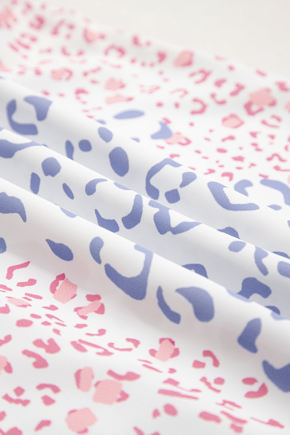 Leopard Print V Neck Short Sleeve Blouse