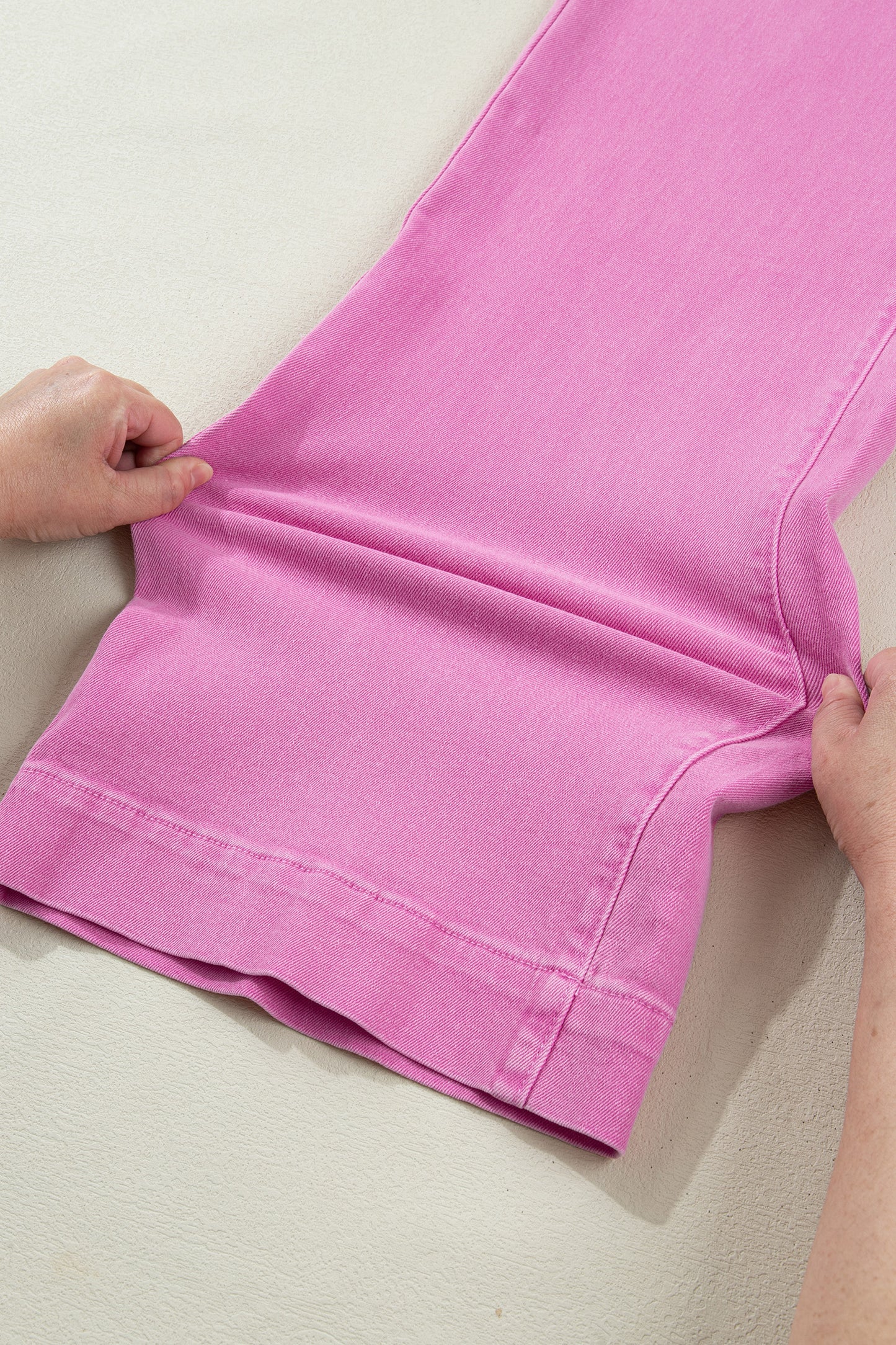 Mist 2-Button High Waist Flared Bottom Jeans