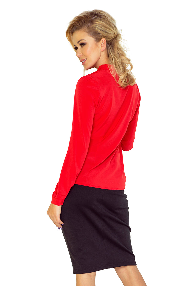 140-3 Blouse with bond - red