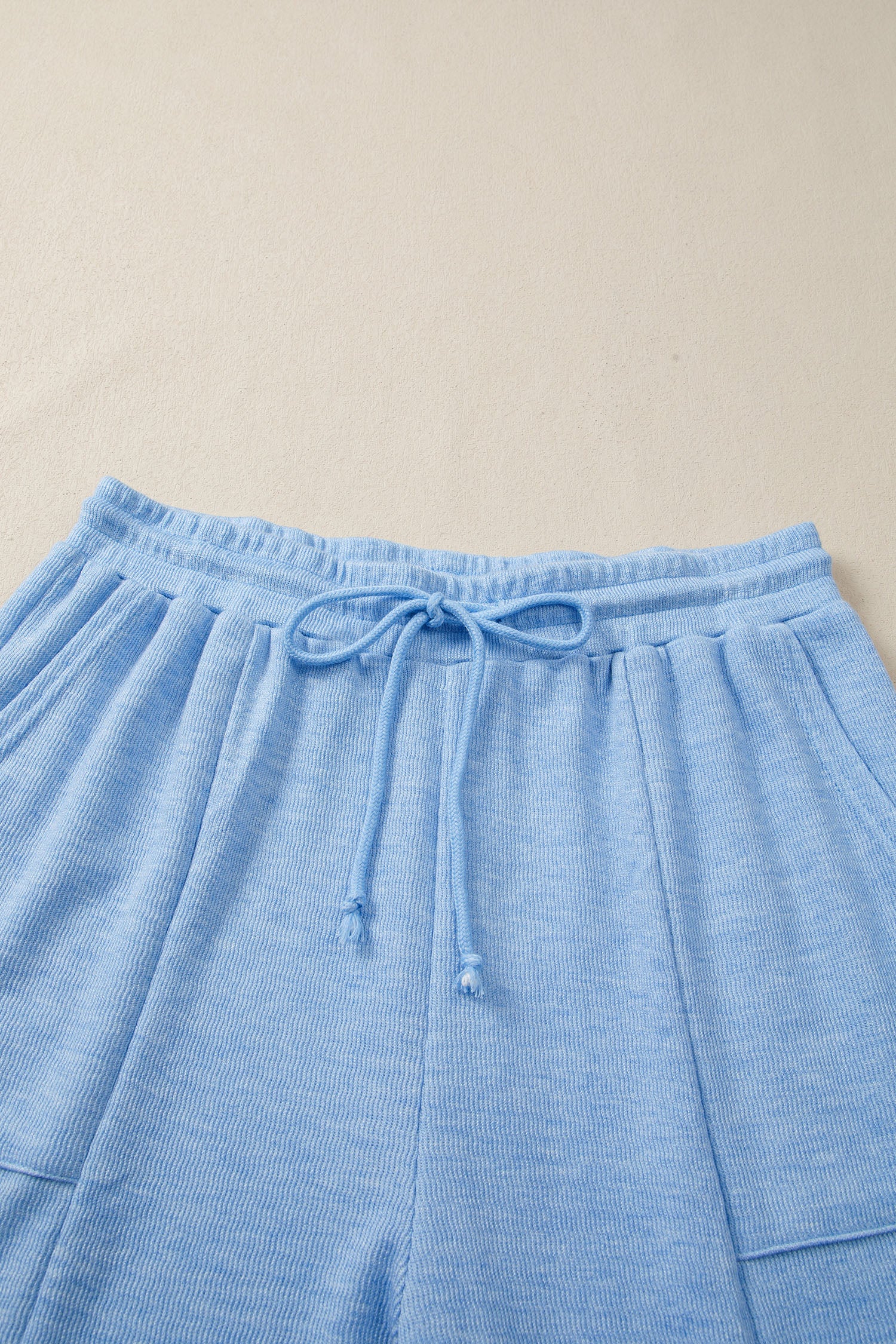 Beau Blue Cap Sleeve Matching Top and Jogger Pants Set