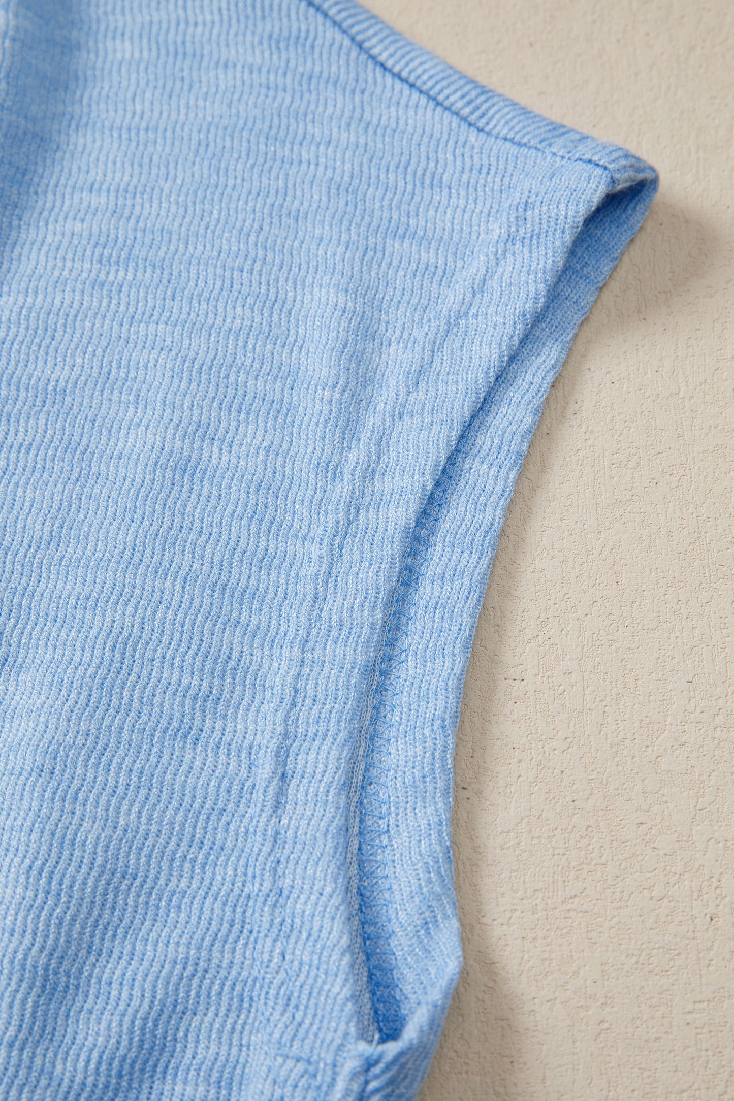 Beau Blue Cap Sleeve Matching Top and Jogger Pants Set