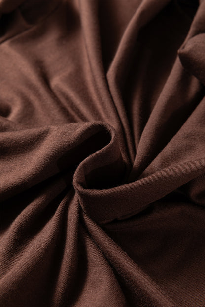 Red Sandalwood Floral Patchwork Short Sleeve T Shirt Loose Maxi Dress