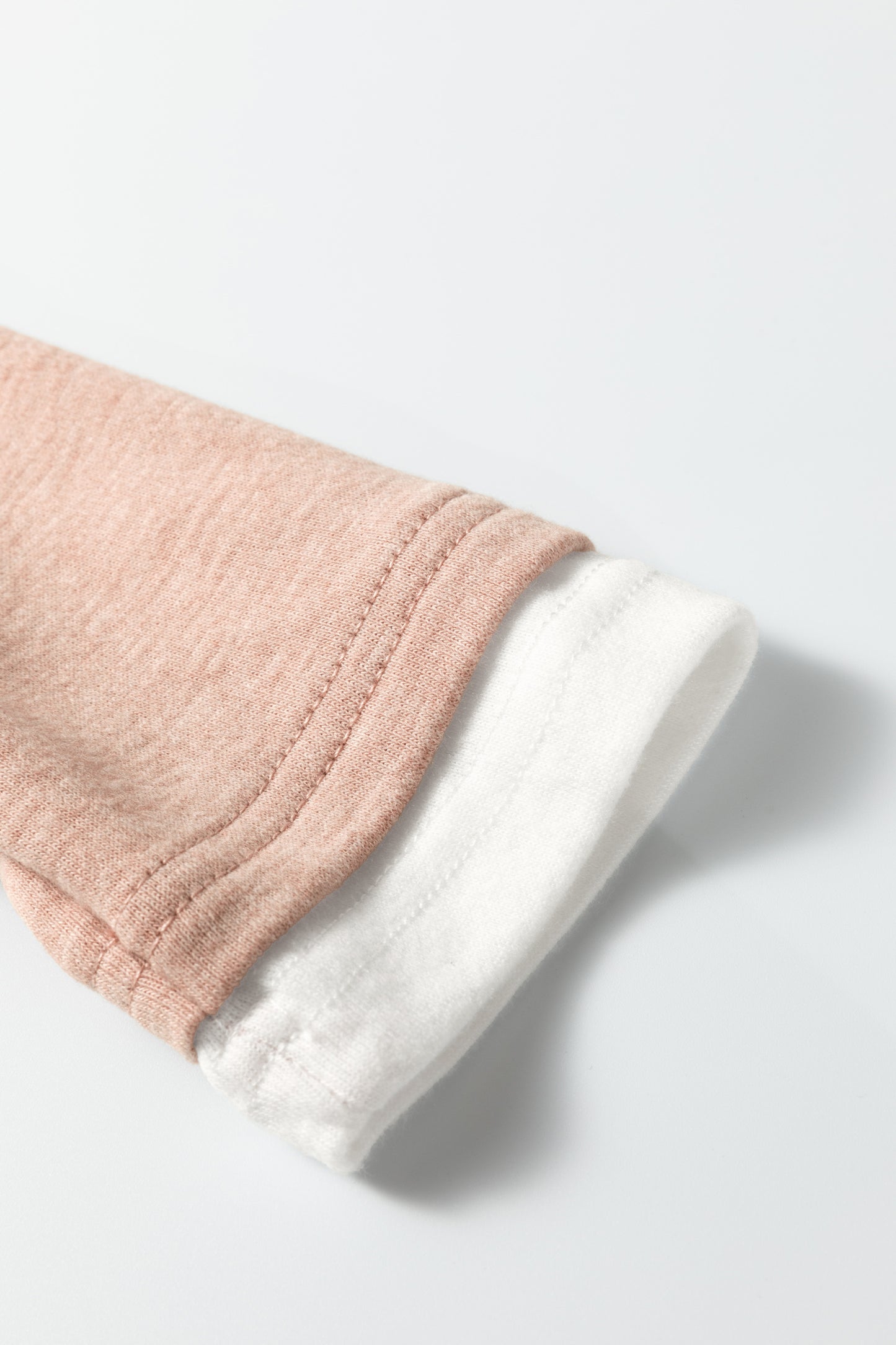 Smoke Gray False Two Piece Color Block Patchwork Long Sleeve Top