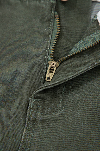 Mist 2-Button High Waist Flared Bottom Jeans