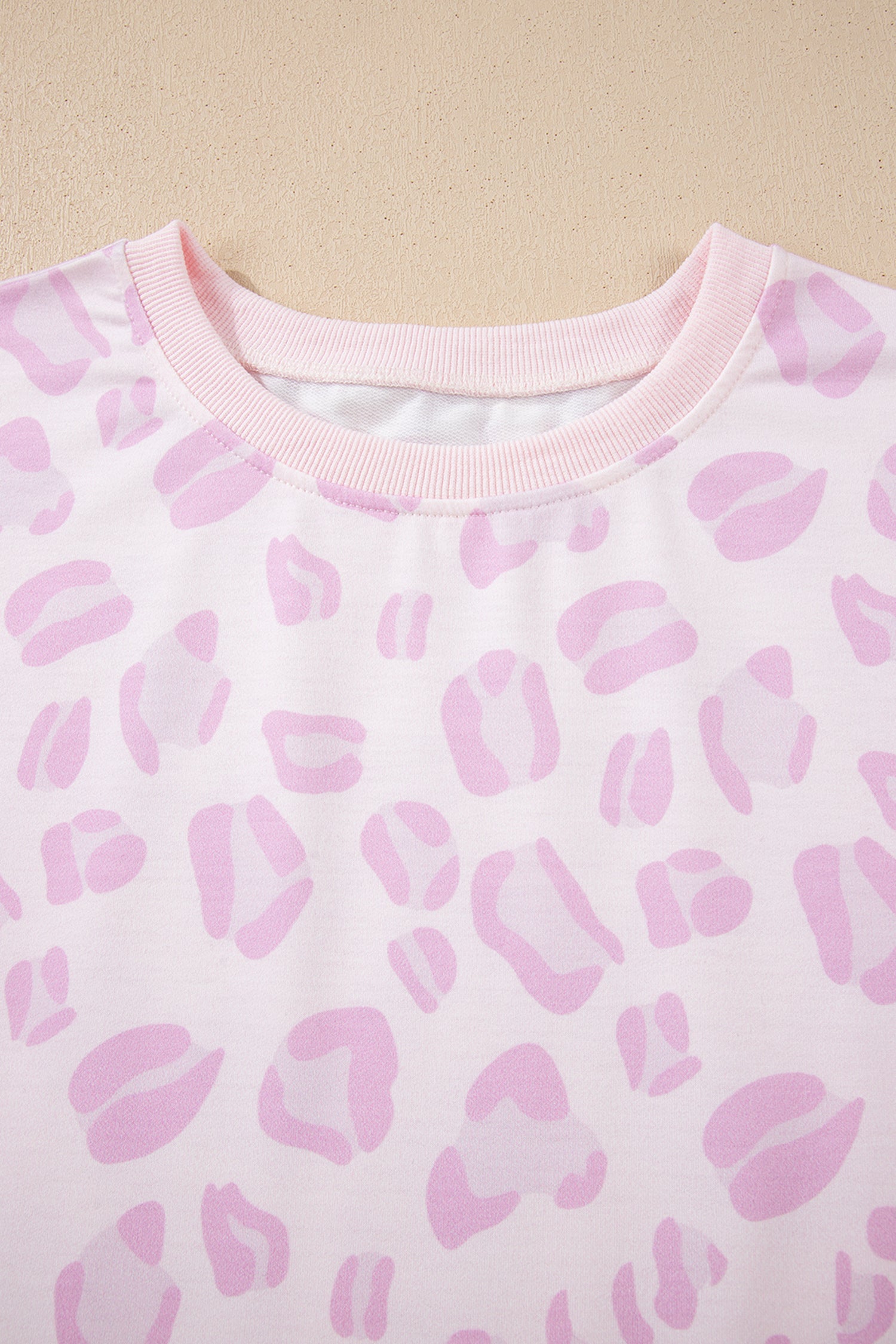 Pink Leopard Two Piece Top and Pants Set