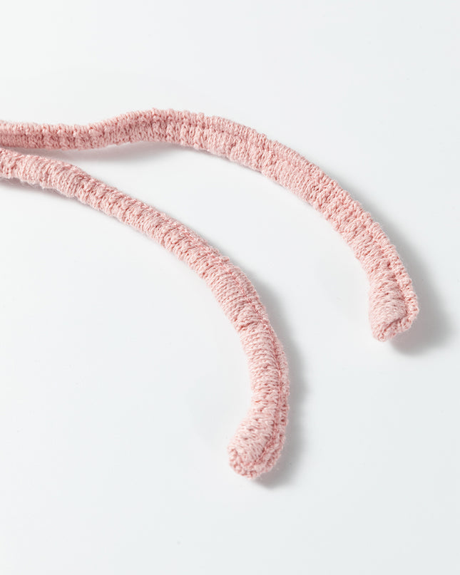 Gossamer Pink Cable Knit V Neck Cardigan Shorts Set