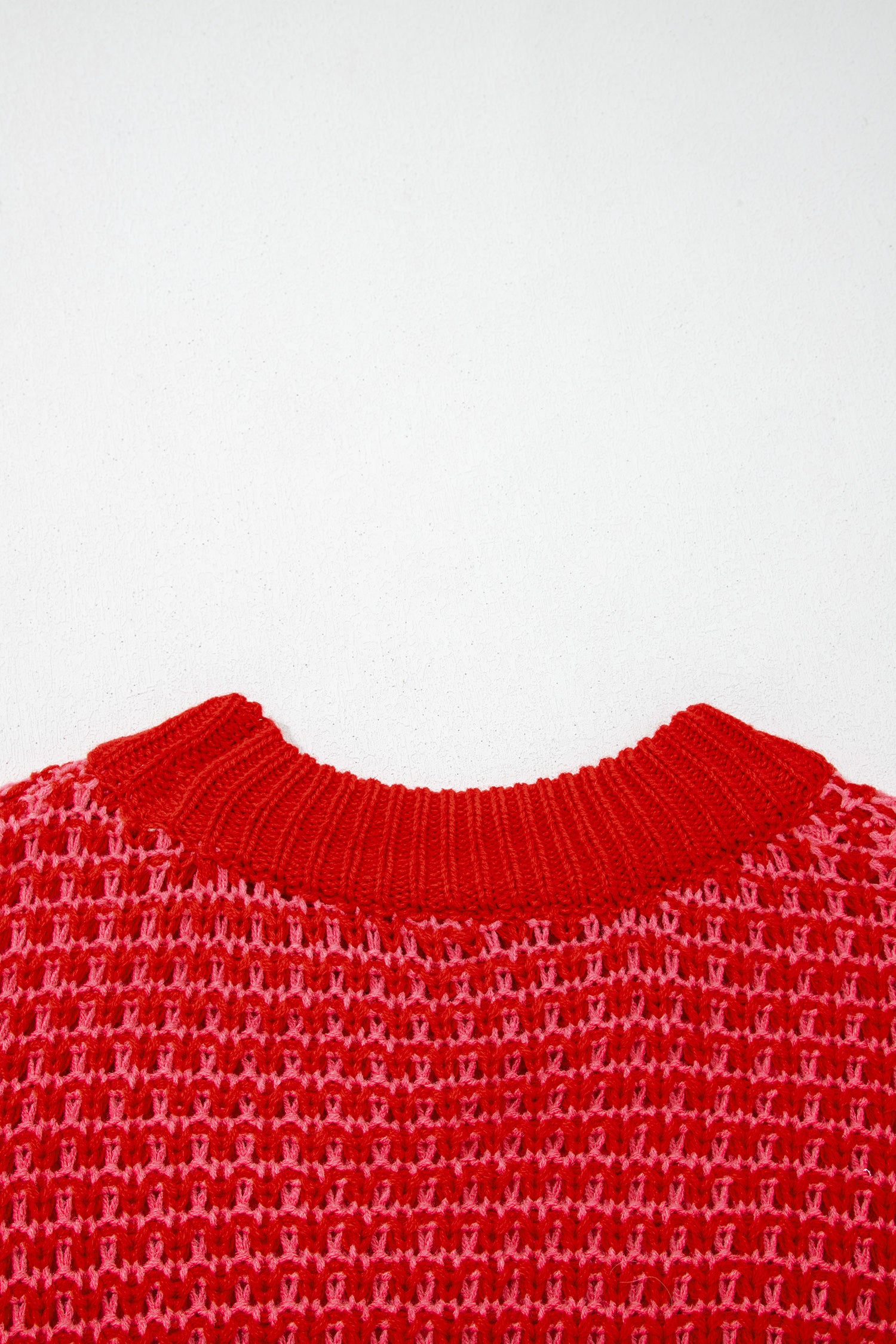 Red 3/4 Draped Sleeve Slouchy Sweater