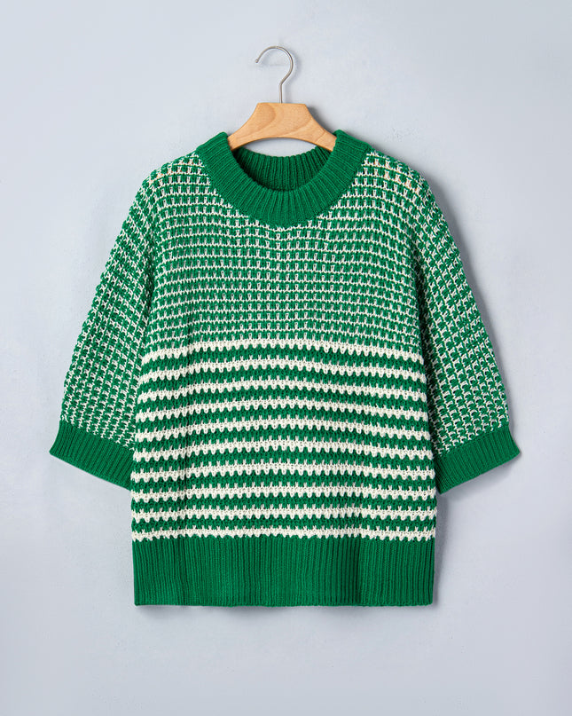 Red 3/4 Draped Sleeve Slouchy Sweater