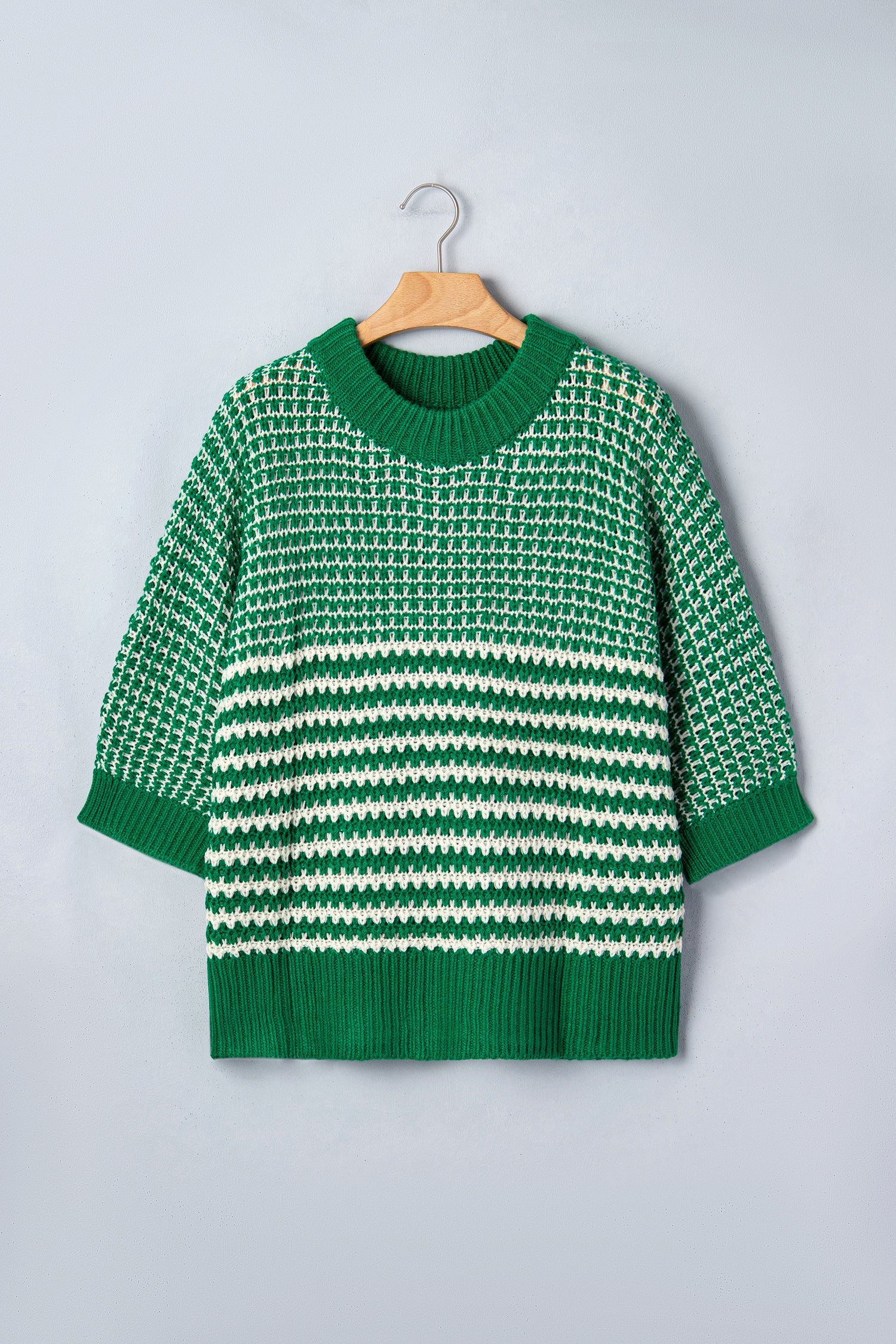 Red 3/4 Draped Sleeve Slouchy Sweater