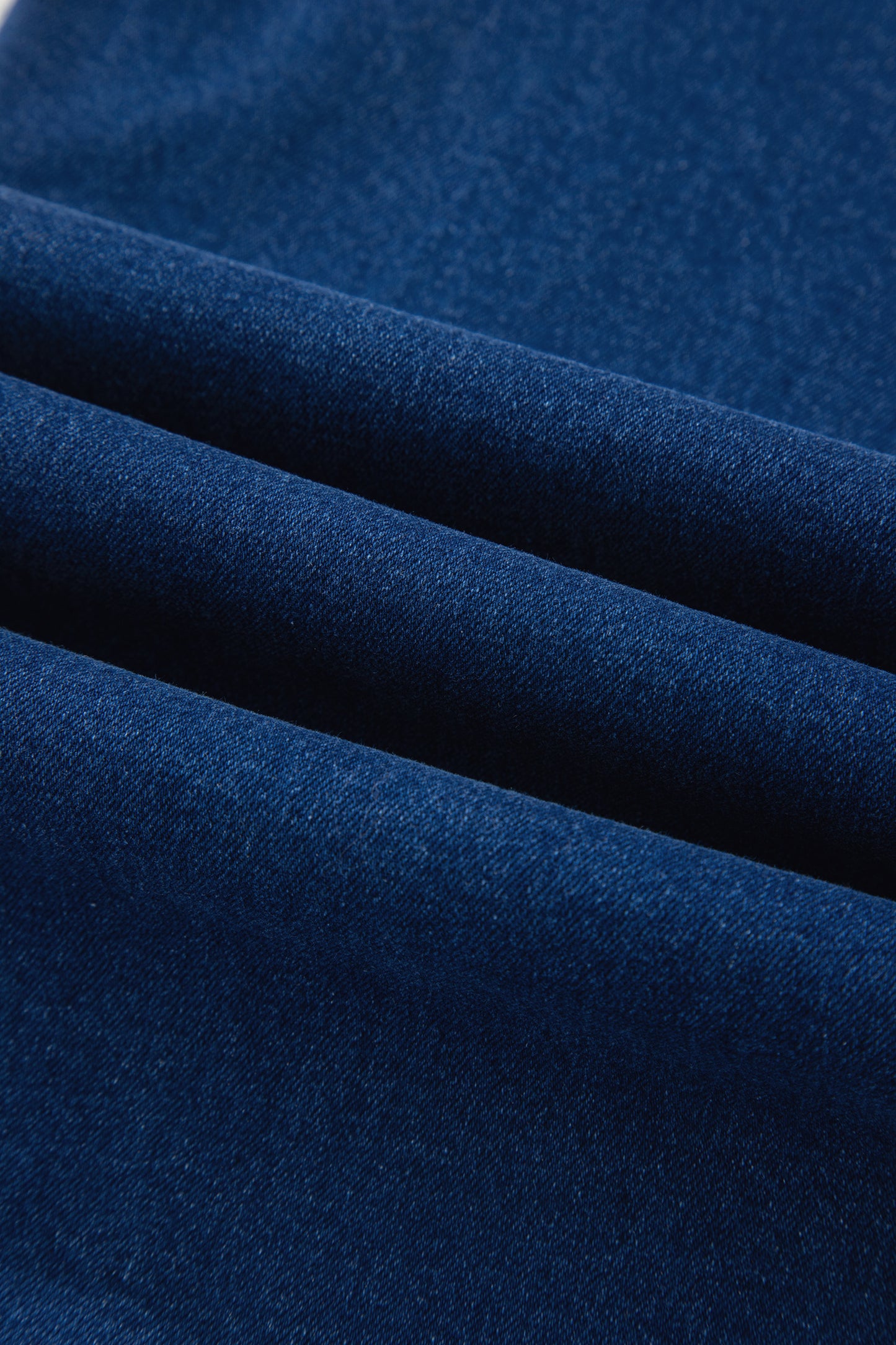 Sail Blue Hardware Decor Patched Pockets Wide Leg Jean Pants