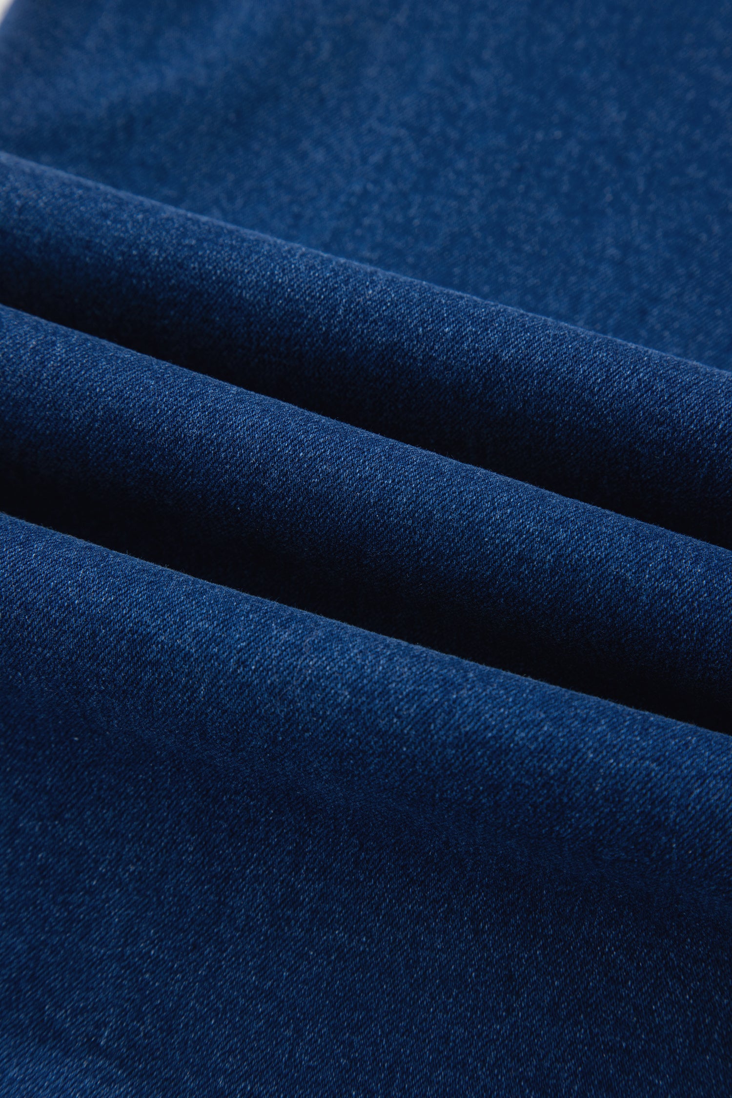 Sail Blue Hardware Decor Patched Pockets Wide Leg Jean Pants