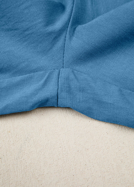Prussian Blue Smocked Waist Casual Jogger Style Pants