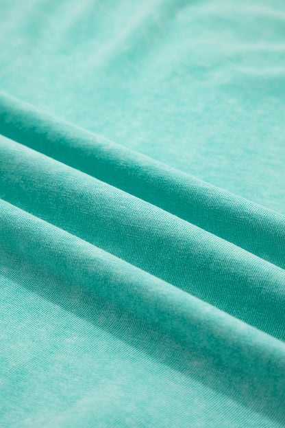 Myosotis 2 Pieces Mineral Wash Cotton Tank Top Lined Split Skirt Set