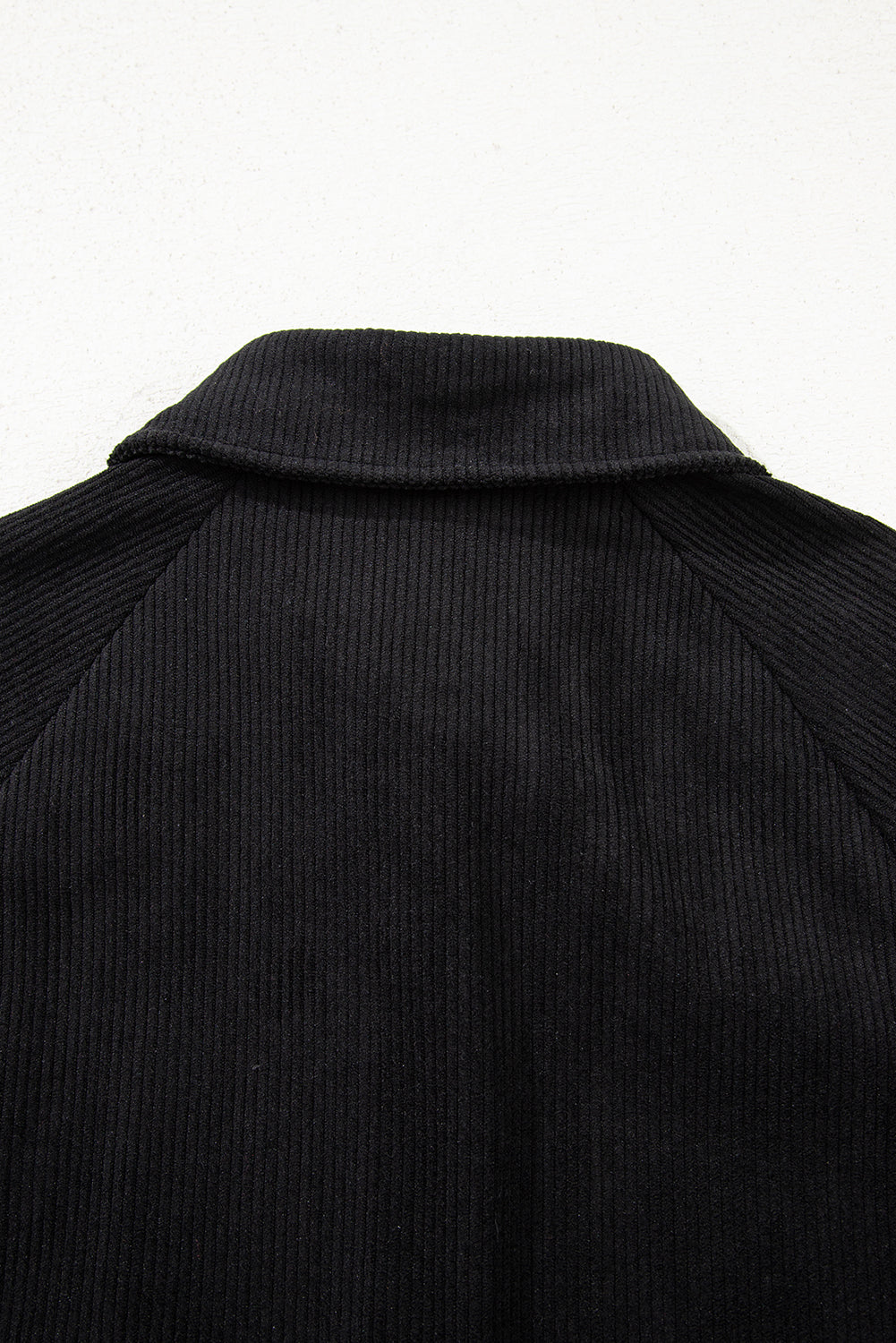 Beige Corduroy Shirt Style Full Button Long Sleeve Shift Mini Dress