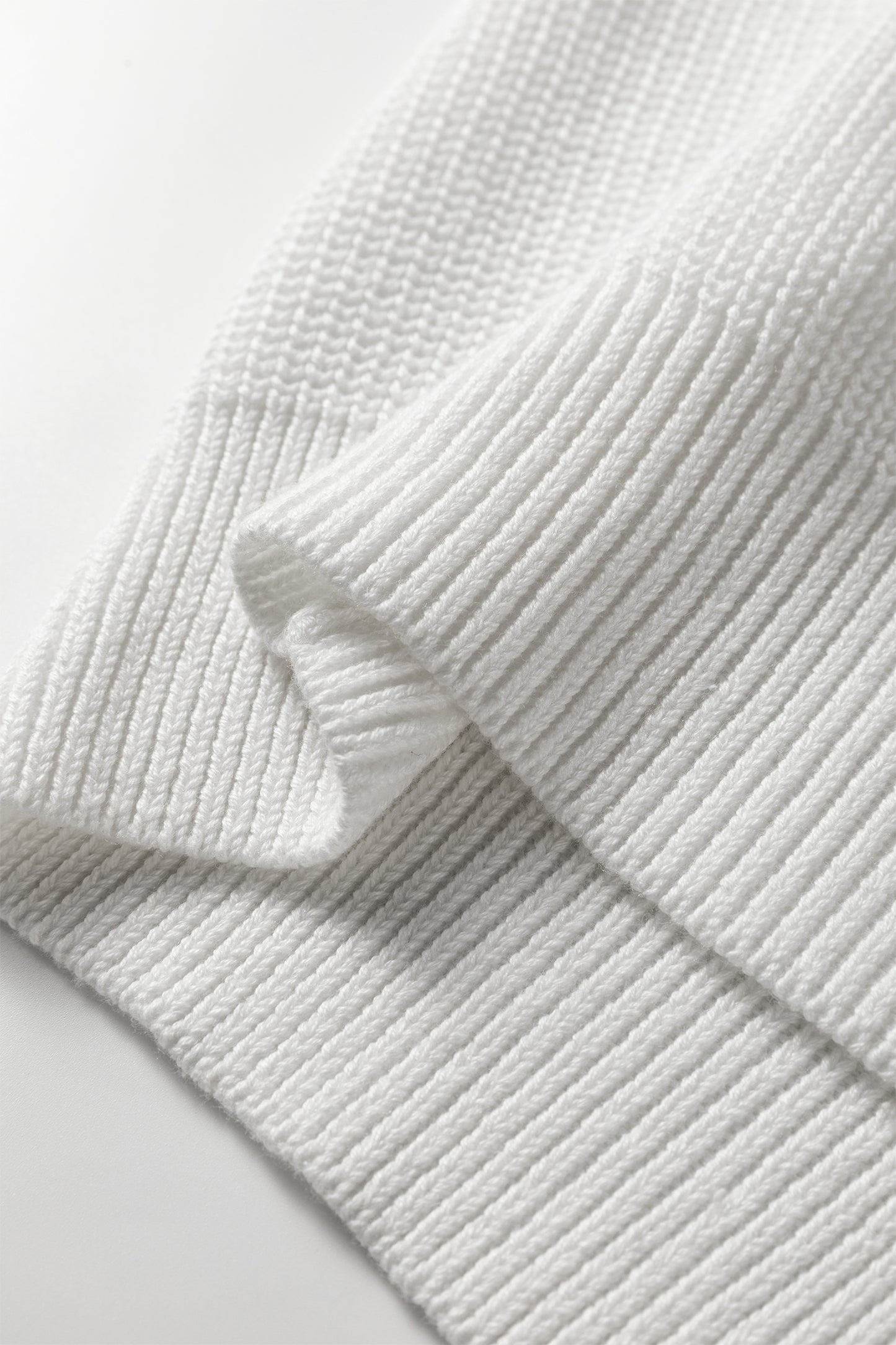 White Asymmetric Neck Drop Shoulder Baggy Slouchy Sweater