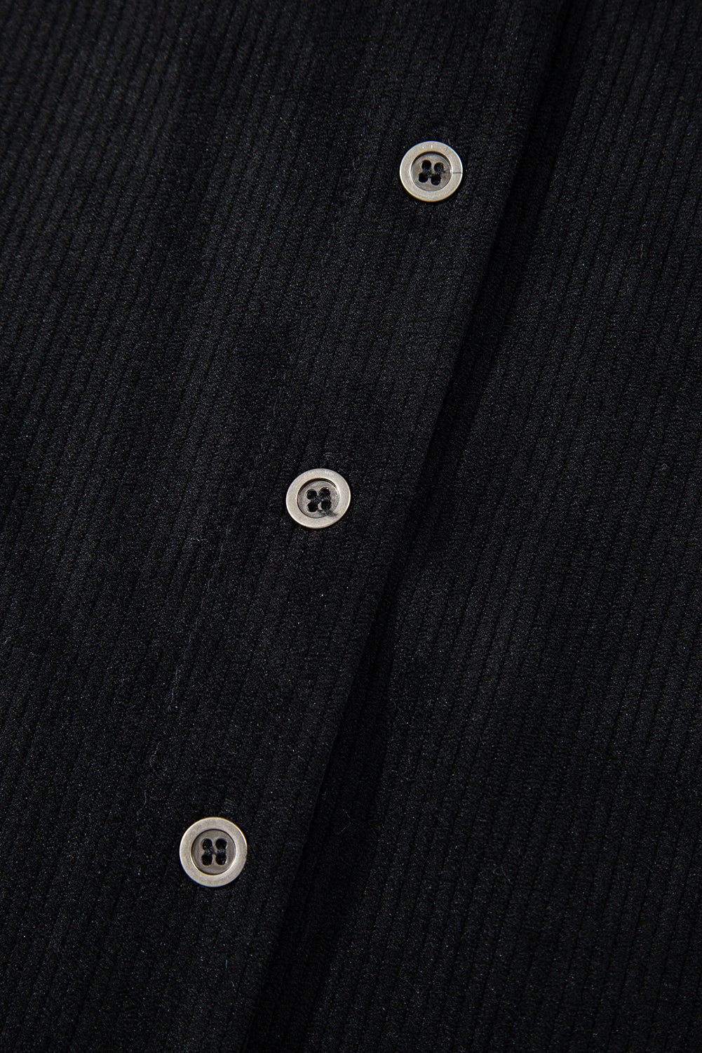 Beige Corduroy Shirt Style Full Button Long Sleeve Shift Mini Dress