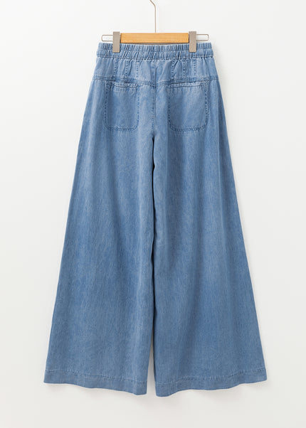 Button Fly Waist Wide Leg Jeans