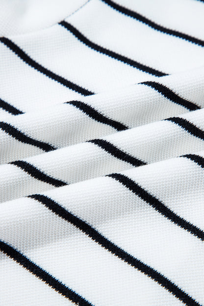 Rose Stripe Casual Wide Leg 2pcs Pants Set