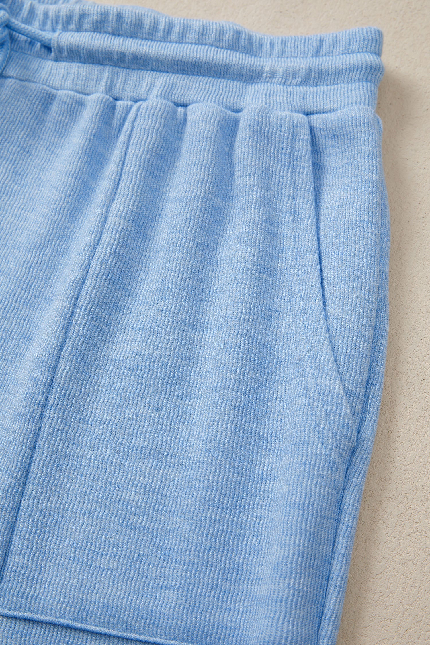 Beau Blue Cap Sleeve Matching Top and Jogger Pants Set