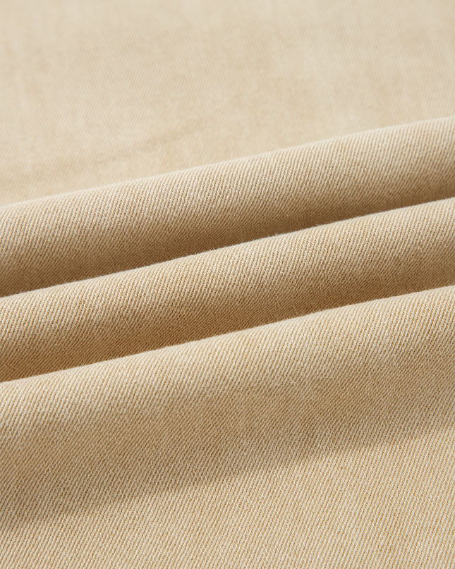 Apricot Solid Color Seamed Center Wide Leg Cropped Jeans