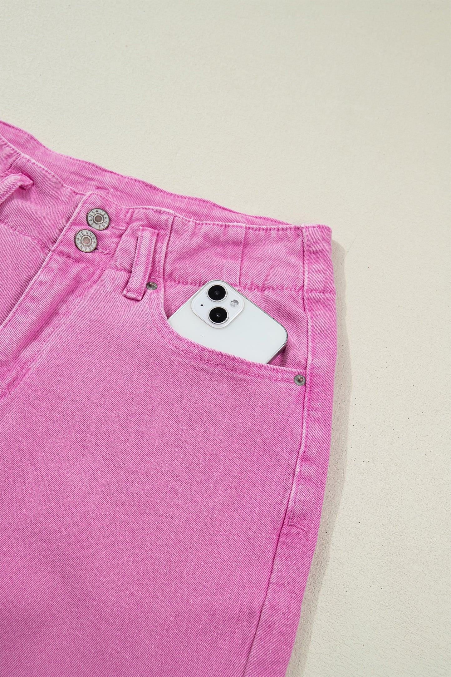 Mist 2-Button High Waist Flared Bottom Jeans