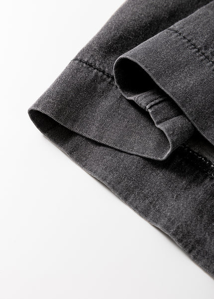 Button Fly Waist Wide Leg Jeans