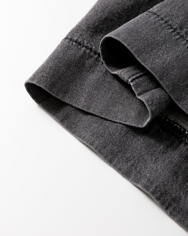 Button Fly Waist Wide Leg Jeans