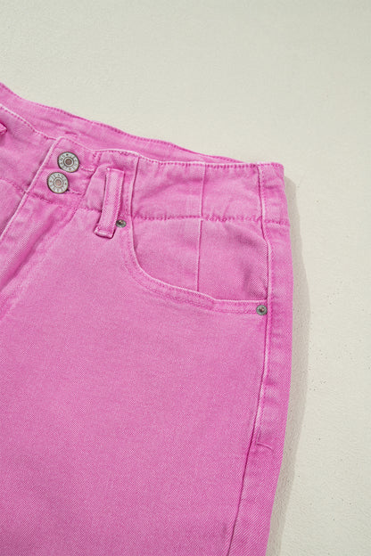 Mist 2-Button High Waist Flared Bottom Jeans