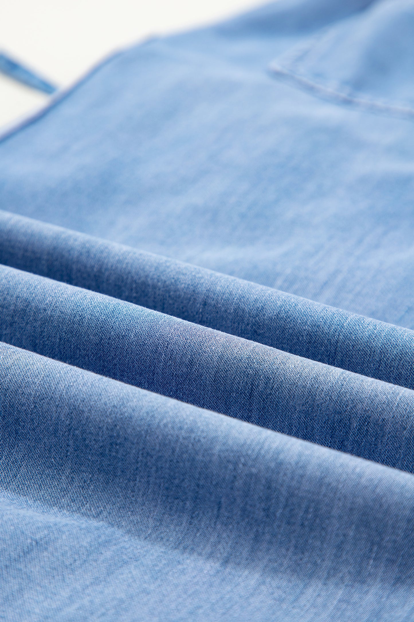 Beau Blue Drawstring Elastic Waist Pocketed Loose Denim Pants