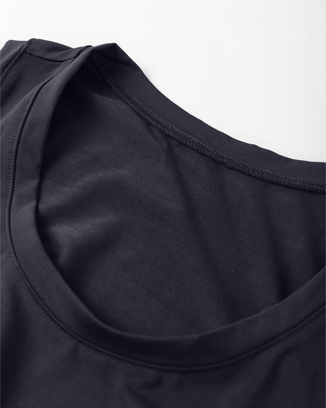 Black Casual Tank Style Tie Waist Pocketed Jogger Jumpsuit
