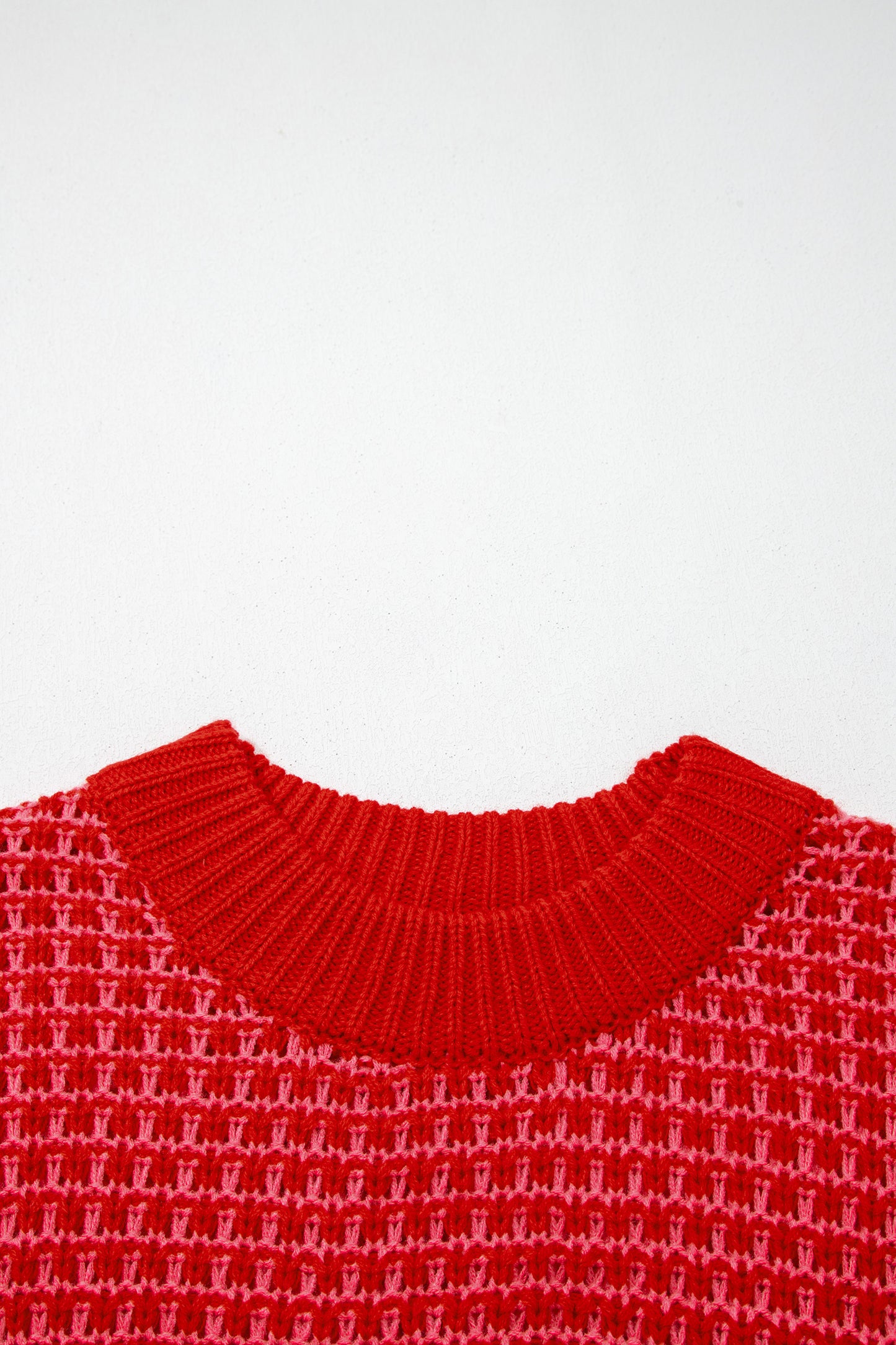 Red 3/4 Draped Sleeve Slouchy Sweater