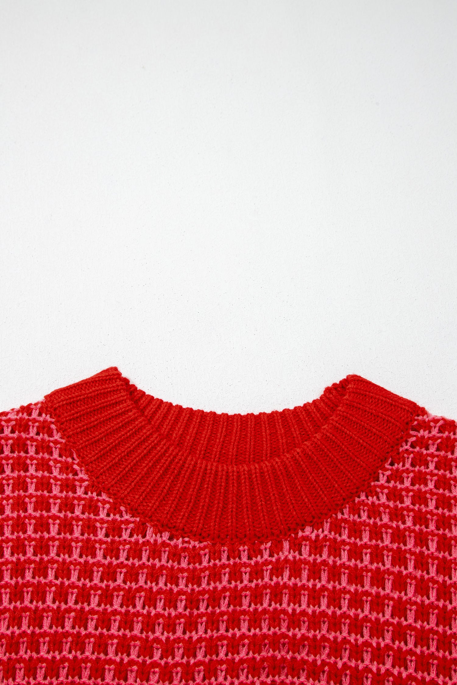 Red 3/4 Draped Sleeve Slouchy Sweater