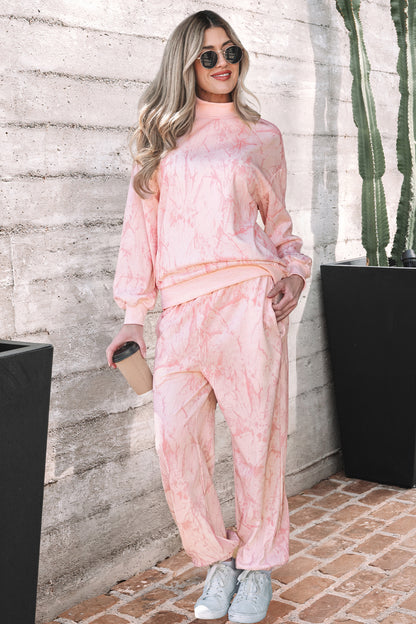 Khaki Camo Print Jogger Pants Set