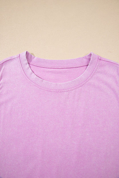 Myosotis 2 Pieces Mineral Wash Cotton Tank Top Lined Split Skirt Set