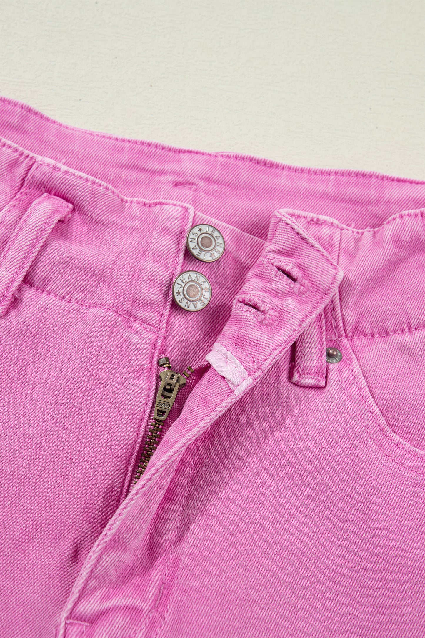 Mist 2-Button High Waist Flared Bottom Jeans