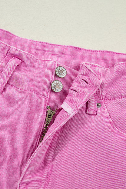 Mist 2-Button High Waist Flared Bottom Jeans