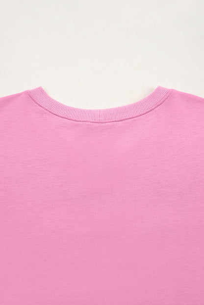 Meadow Mist Green Solid Loose V Neck Half Sleeve Tee and Shorts Set