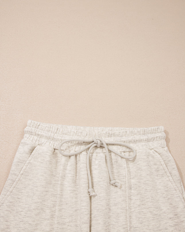 Light Grey Polo Tee Casual Pant Set