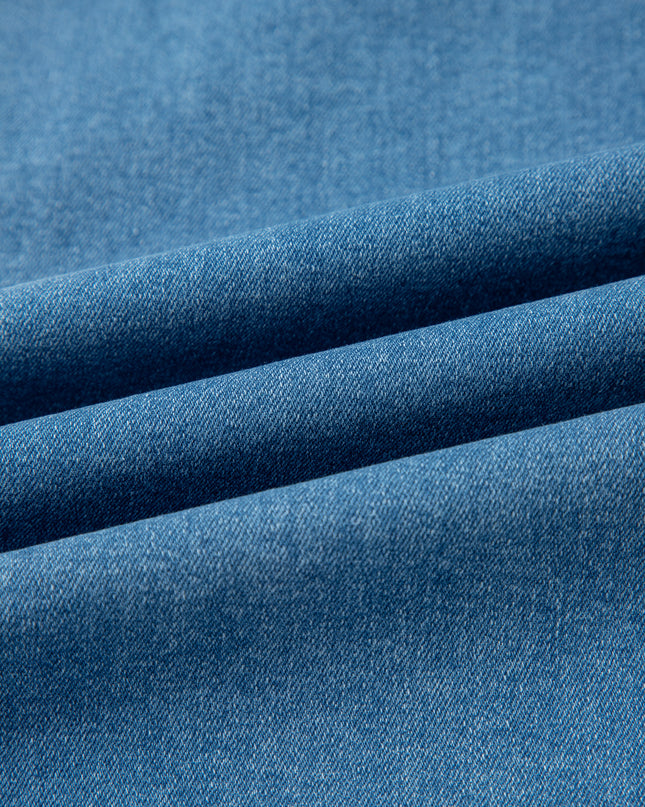 Dusk Blue Retro Washed Patch Pocket Loose Jeans
