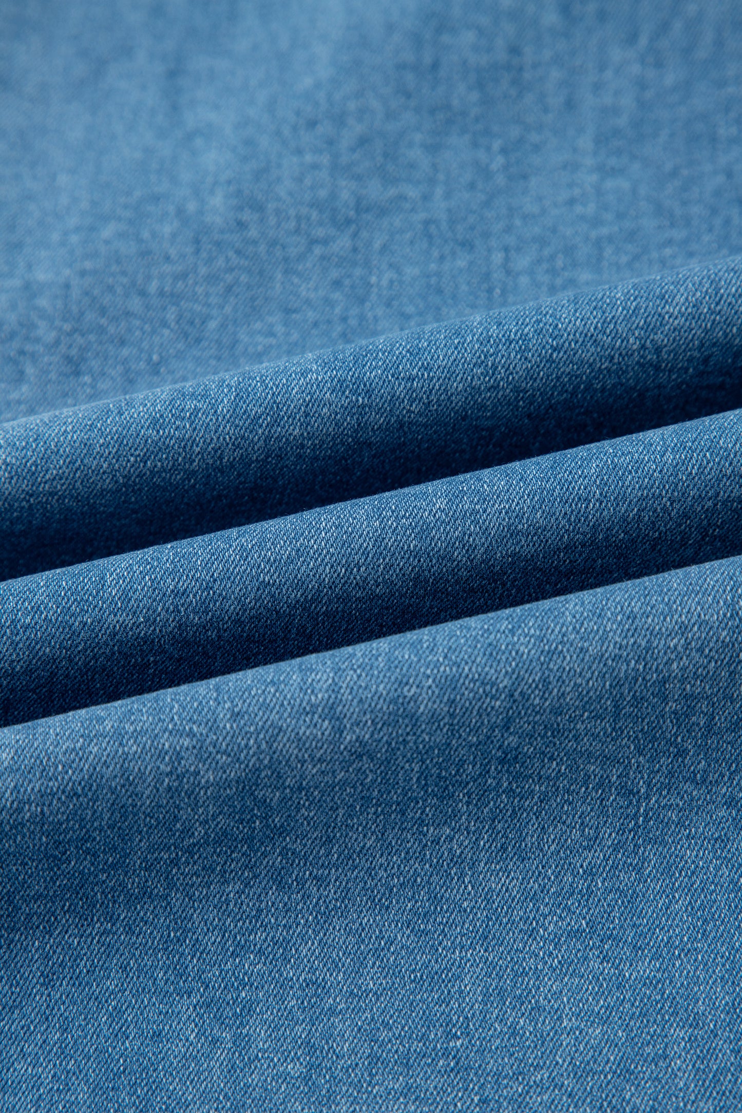 Dusk Blue Retro Washed Patch Pocket Loose Jeans