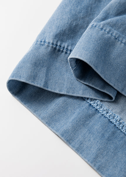 Button Fly Waist Wide Leg Jeans