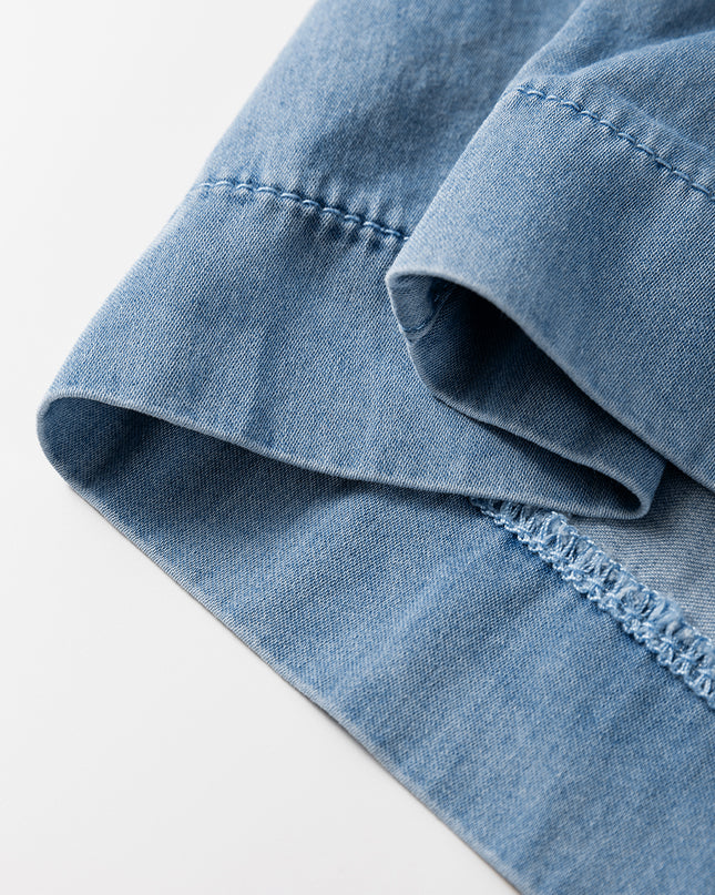 Button Fly Waist Wide Leg Jeans