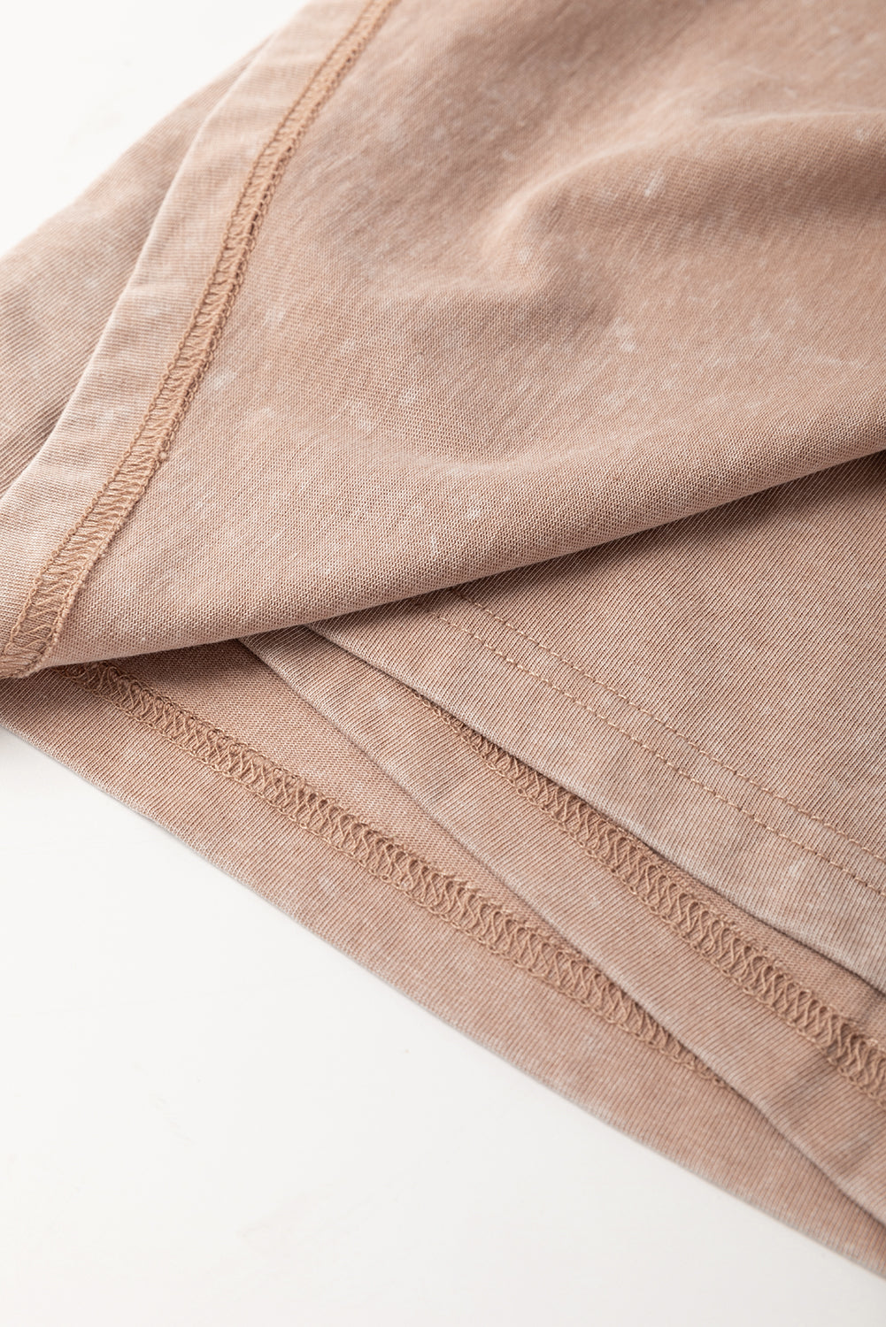 Myosotis 2 Pieces Mineral Wash Cotton Tank Top Lined Split Skirt Set