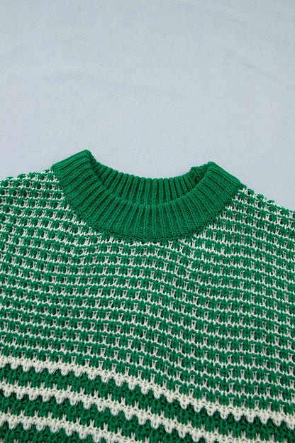 Red 3/4 Draped Sleeve Slouchy Sweater