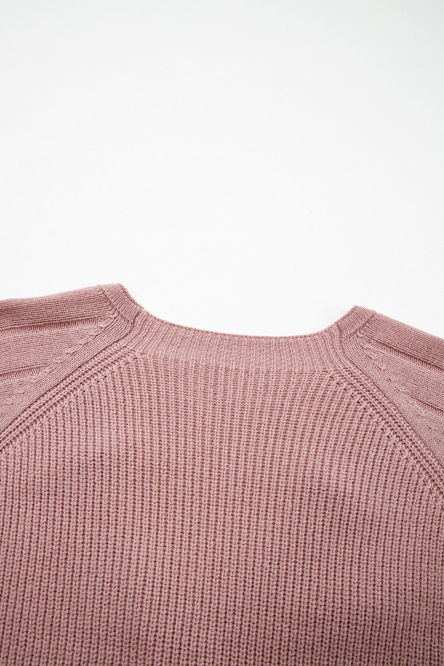 Goat Mixed Texture Knit Button V Neck Sweater Cardigan