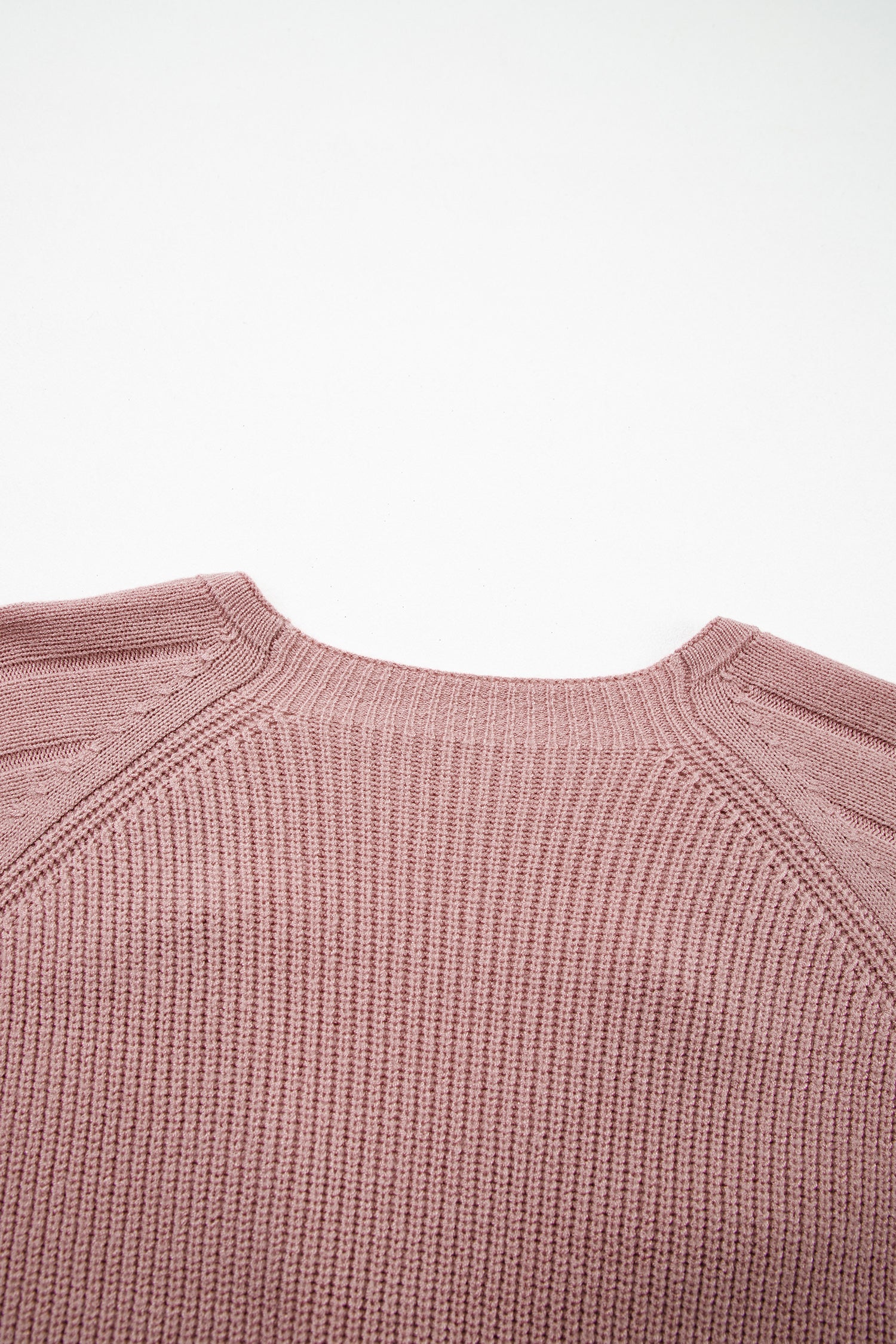 Goat Mixed Texture Knit Button V Neck Sweater Cardigan