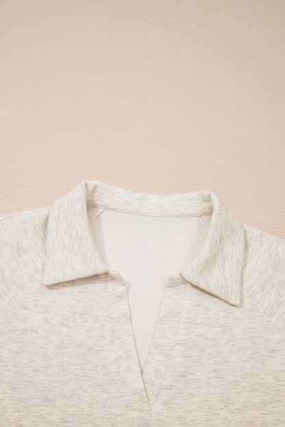 Light Grey Polo Tee Casual Pant Set