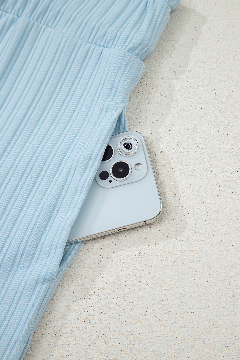 Gossamer Pink Ribbed Button V Neck Tank Top and Shorts Set