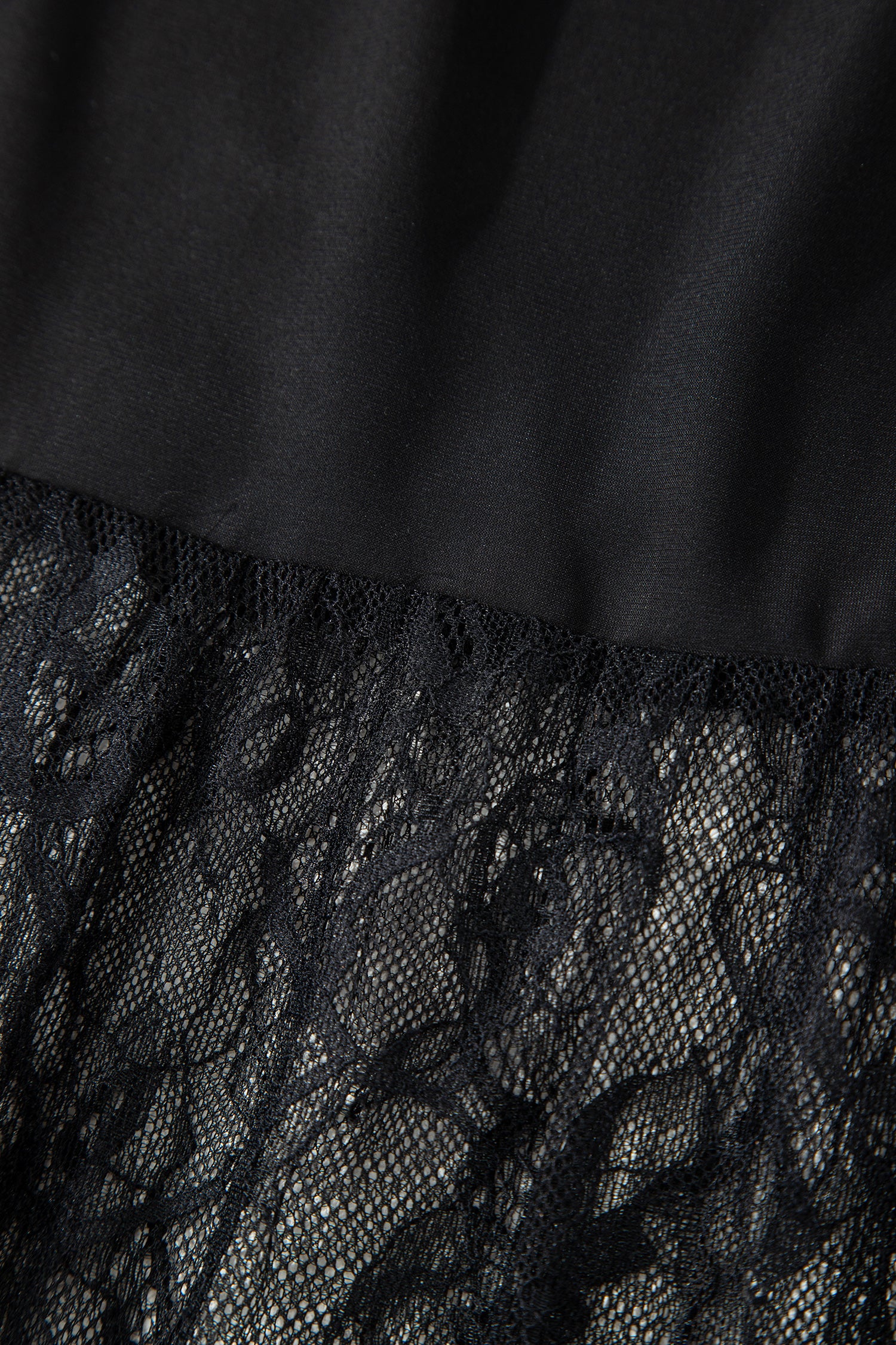 Black Solid Color Sleeveless Sheer Floral Lace Patchwork Long Dress